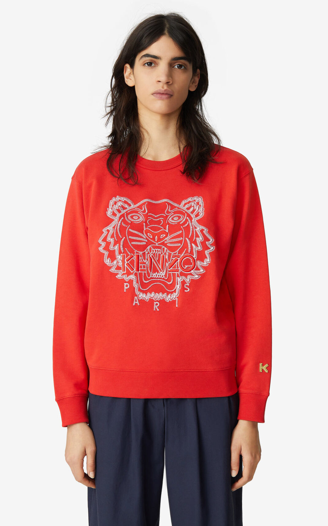 Sweat Kenzo Femme Tiger Rouge NMVWQ-8147